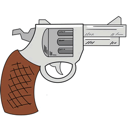 How to Draw a Revolver Step by Step