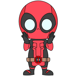 How to Draw Cartoon Deadpool Step by Step