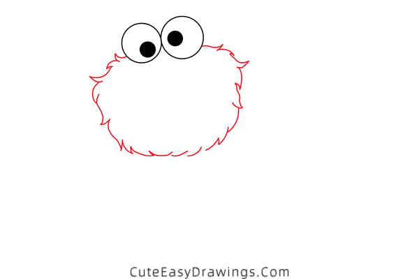 how to draw cookie monster - www.cuteeasydrawings.com