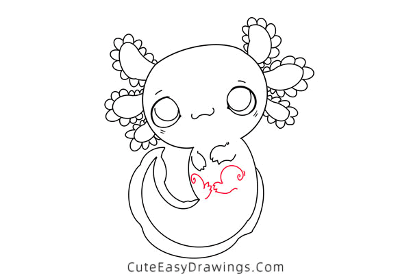 how to draw a salamander - www.cuteeasydrawings.com