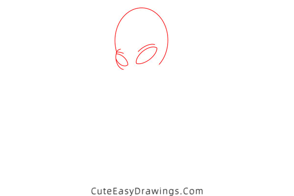 how to draw an alien - www.cuteeasydrawings.com
