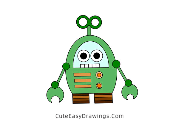 how to draw a robot easy - www.cuteeasydrawings.com