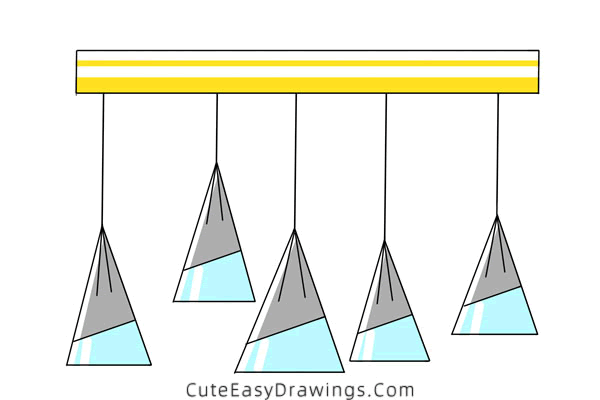 how to draw a chandelier - www.cuteeasydrawings.com