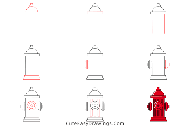 how to draw a hydrant - www.cuteeasydrawings.com