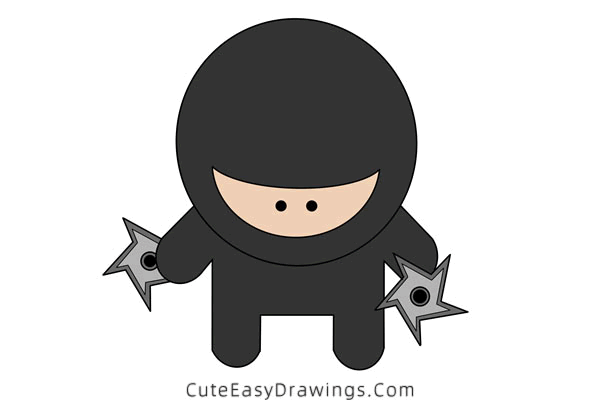 how to draw a ninja - www.cuteeasydrawings.com