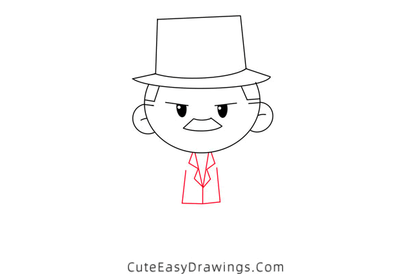 how to draw a gentleman - www.cuteeasydrawings.com