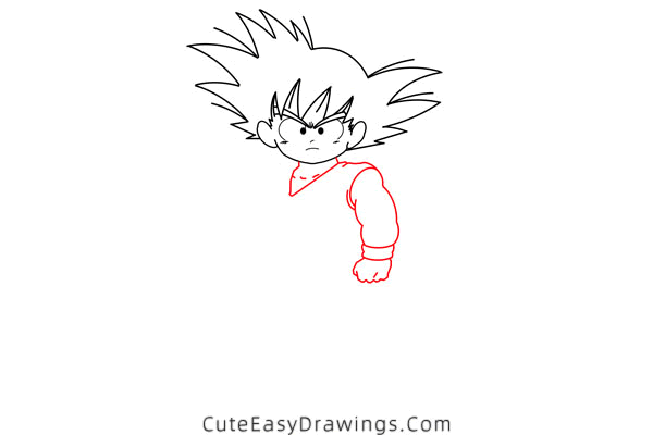 how to draw son gohan - www.cuteeasydrawings.com