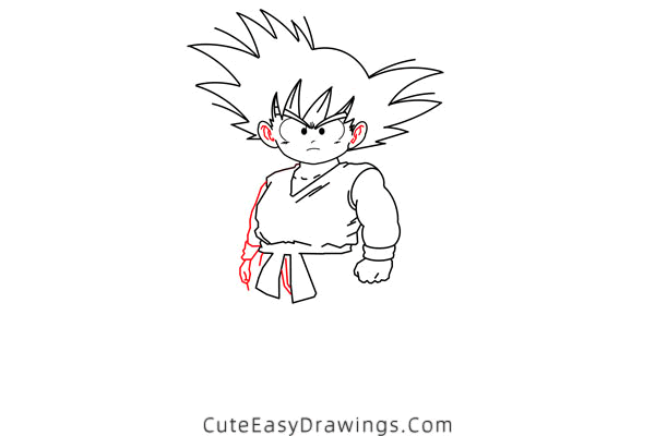 how to draw son gohan - www.cuteeasydrawings.com
