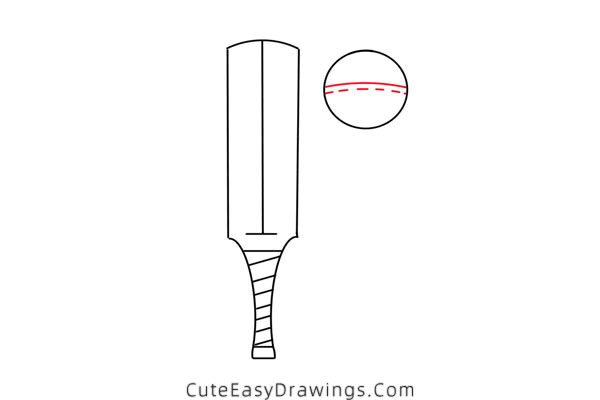 Drawing bat and ball baseball sportive equipment Vector Image