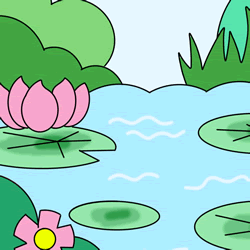 How to Draw a Lotus Pond Step by Step