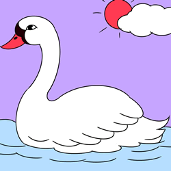 How to Draw a Swan in Water Step by Step