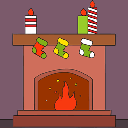 How to Draw a Fireplace Step by Step