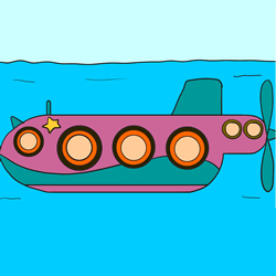 How to Draw a Submarine Step by Step