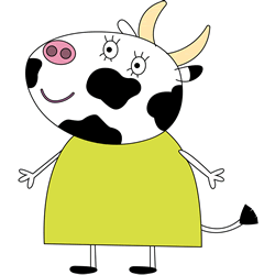 How to Draw Mrs Cow from Peppa Pig Step by Step