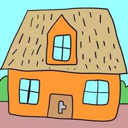 How to Draw a Cute House Step by Step