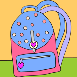 How to Draw a Backpack for Girl Step by Step