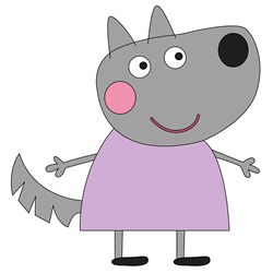 How to Draw Wendy Wolf from Peppa Pig Step by Step