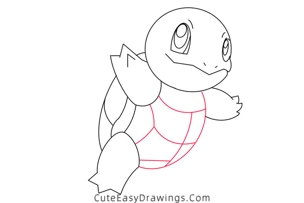 how to draw squirtle from pokemon - www.cuteeasydrawings.com