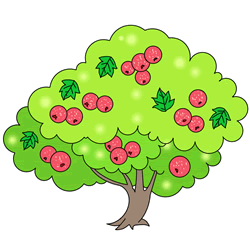 How to Draw a Fruit Tree Step by Step