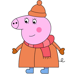 How to Draw Mummy Pig from Peppa Pig Step by Step
