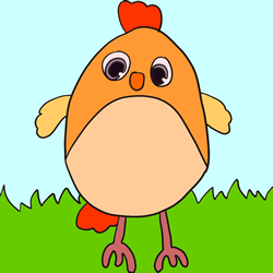 How to Draw a Hen Easy Step by Step