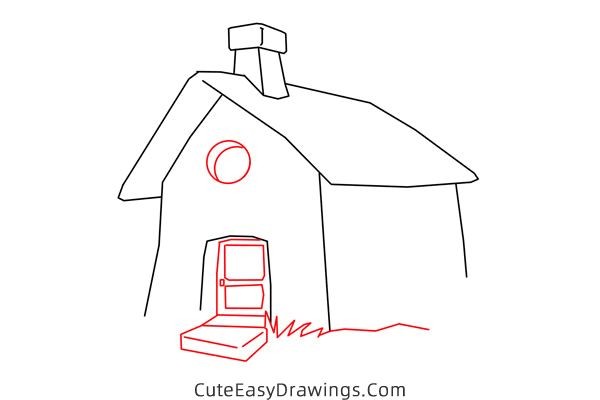 how to draw a cabin easy - www.cuteeasydrawings.com