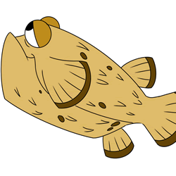 How to Draw Bloat from Finding Nemo Step by Step