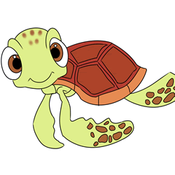 How to Draw Squirt from Finding Nemo Step by Step