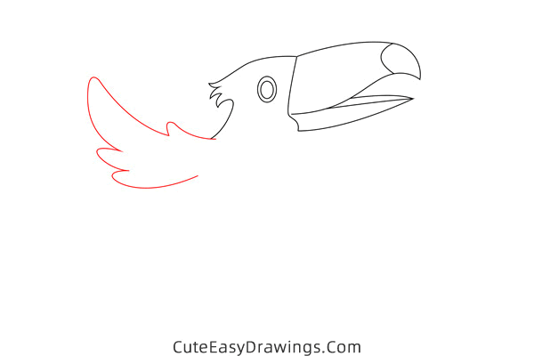 how to draw a toucan - www.cuteeasydrawings.com