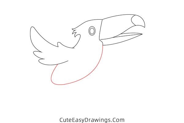 how to draw a toucan - www.cuteeasydrawings.com