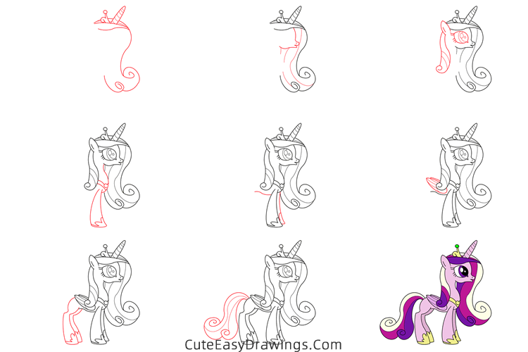 How To Draw Princess Cadence Step By Step 568 Princess Cadence By