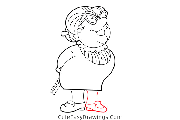 how to draw the teacher from frosty the snowman - www.cuteeasydrawings.com