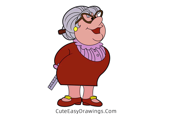 how to draw the teacher from frosty the snowman - www.cuteeasydrawings.com