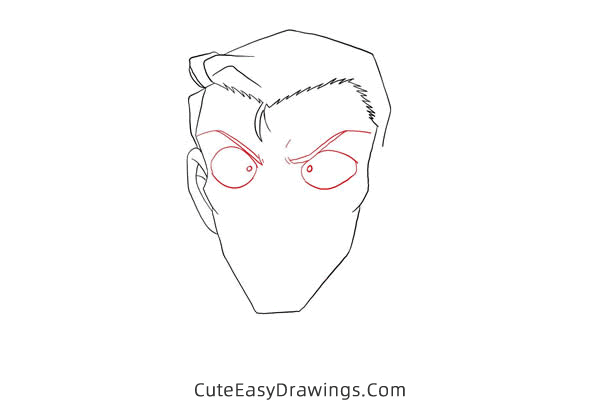 how to draw kogoro mouri from detective conan - www.cuteeasydrawings.com