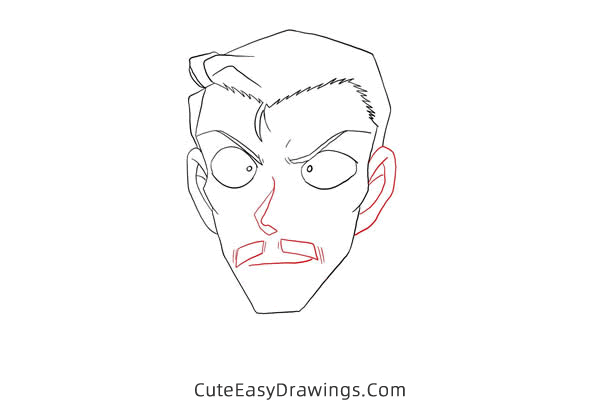 how to draw kogoro mouri from detective conan - www.cuteeasydrawings.com