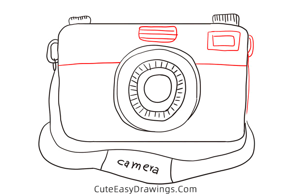 how to draw a camera - www.cuteeasydrawings.com