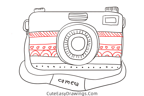 how to draw a camera - www.cuteeasydrawings.com