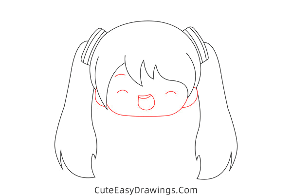how to draw hatsune miku - www.cuteeasydrawings.com