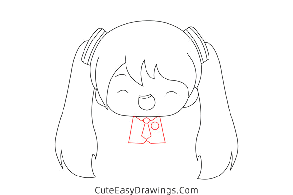 how to draw hatsune miku - www.cuteeasydrawings.com