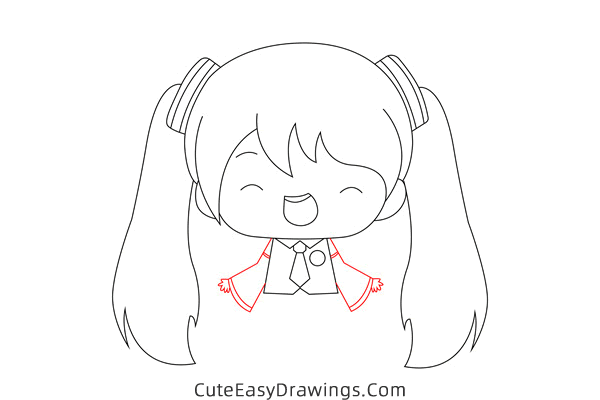 how to draw hatsune miku - www.cuteeasydrawings.com