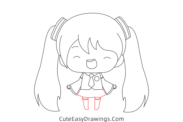 how to draw hatsune miku - www.cuteeasydrawings.com