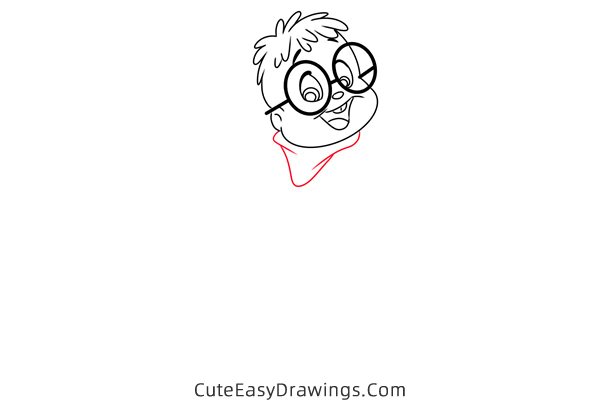how to draw simon from alvin and the chipmunks - www.cuteeasydrawings.com