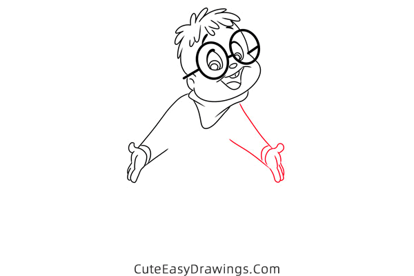 how to draw simon from alvin and the chipmunks - www.cuteeasydrawings.com