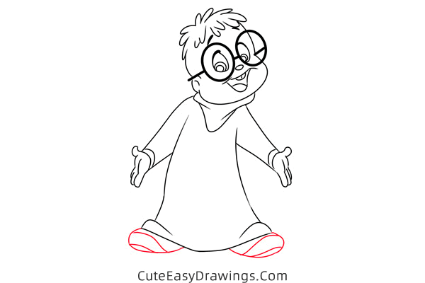 how to draw simon from alvin and the chipmunks - www.cuteeasydrawings.com