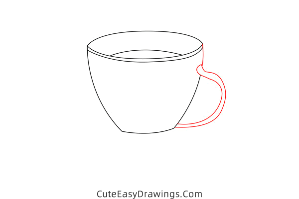 how to draw a teacup - www.cuteeasydrawings.com
