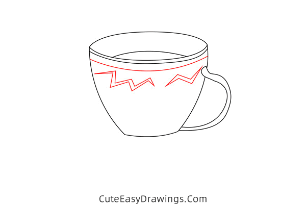 how to draw a teacup - www.cuteeasydrawings.com