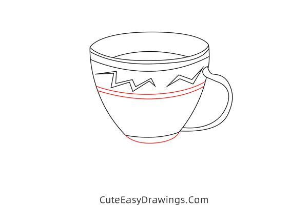 how to draw a teacup - www.cuteeasydrawings.com