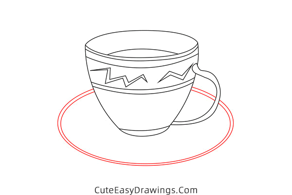 how to draw a teacup - www.cuteeasydrawings.com