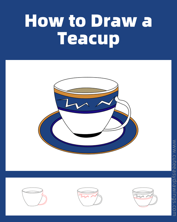 how to draw a teacup - www.cuteeasydrawings.com