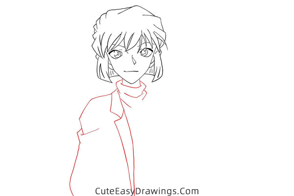 how to draw shiho miyano from detective conan - www.cuteeasydrawings.com